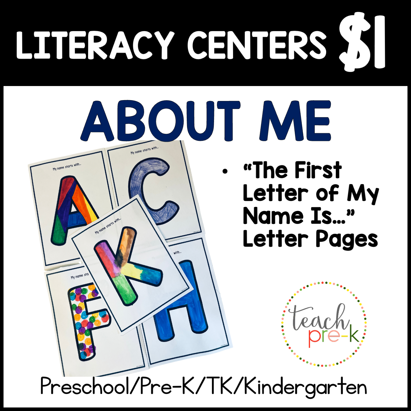 About Me Literacy Center/The First Letter Of My Name Is...