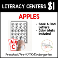 Apples Literacy Centers/Cover or Dot the Letter