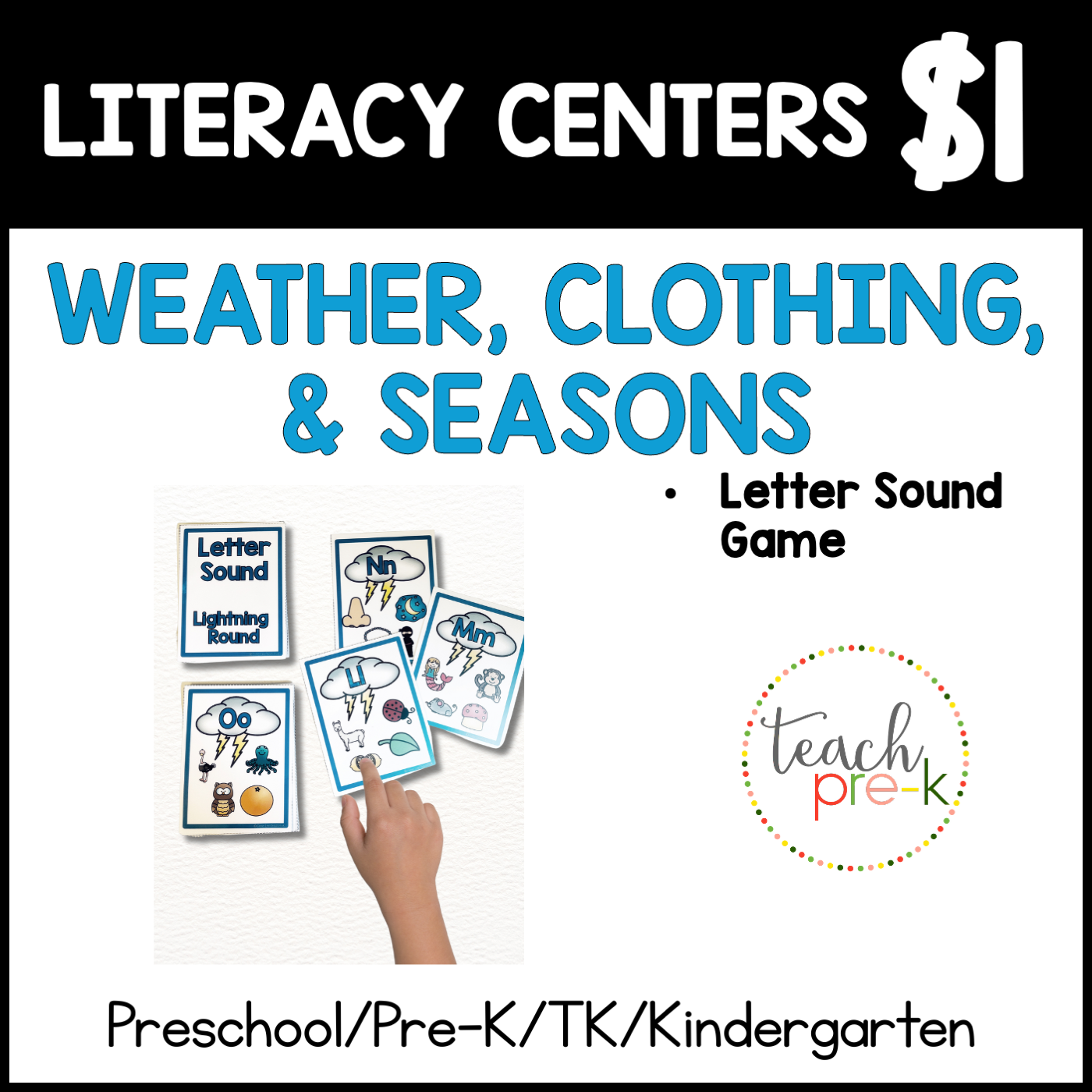 Weather Literacy Centers/Letter Sound Lightning Round