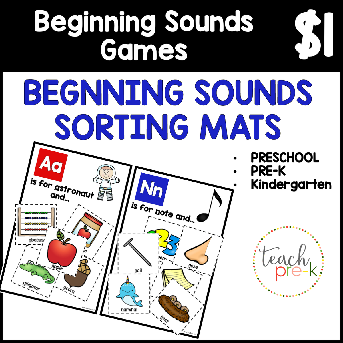 Alphabet Resources/Beginning Sounds Sorting Mats