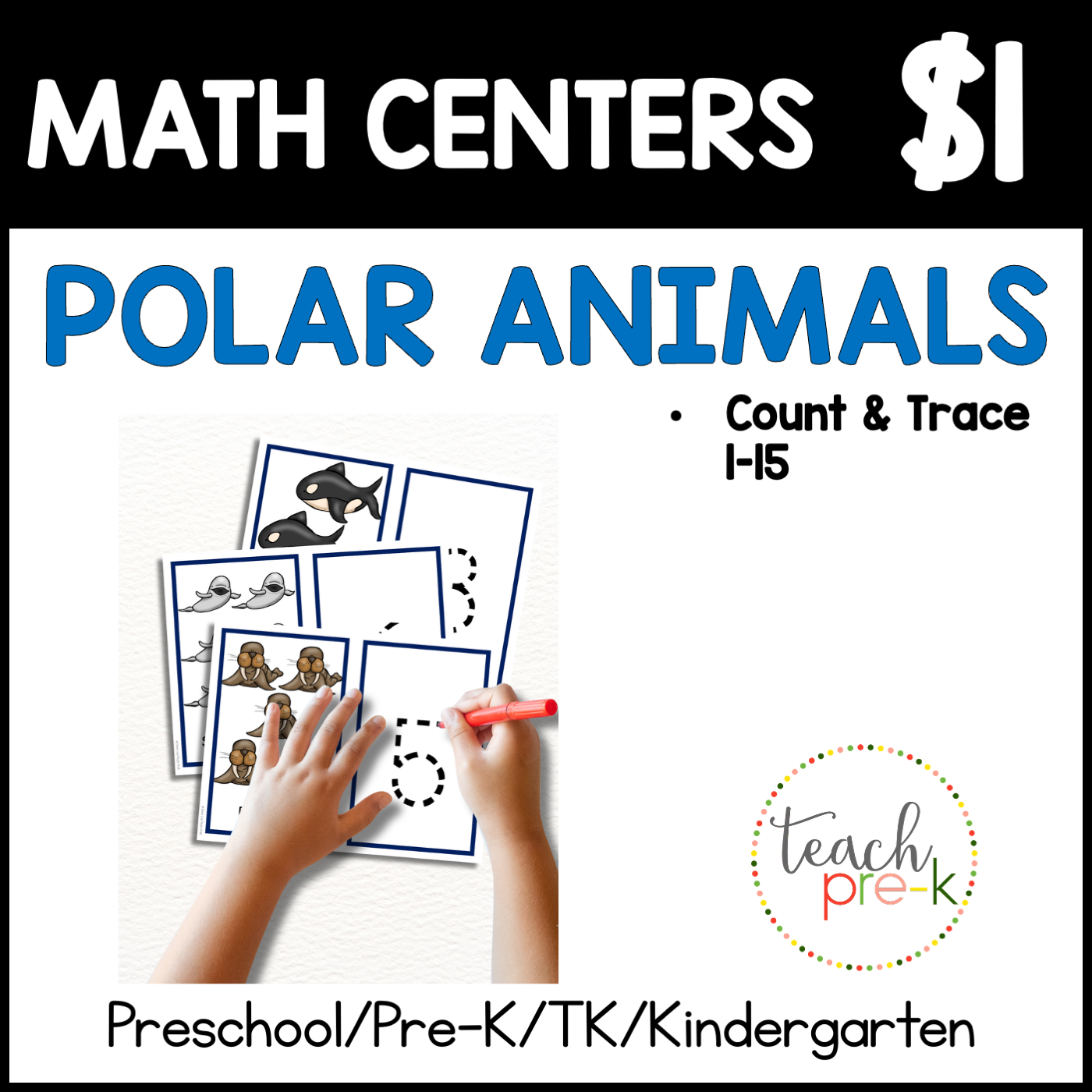 Polar Animals Math Centers/Count & Trace