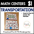 Transportation Math Centers/Count & Find or Cover the Number