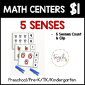 5 Senses Math Centers/Count & Clip