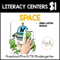 Space Literacy Centers/Alien Letter Match
