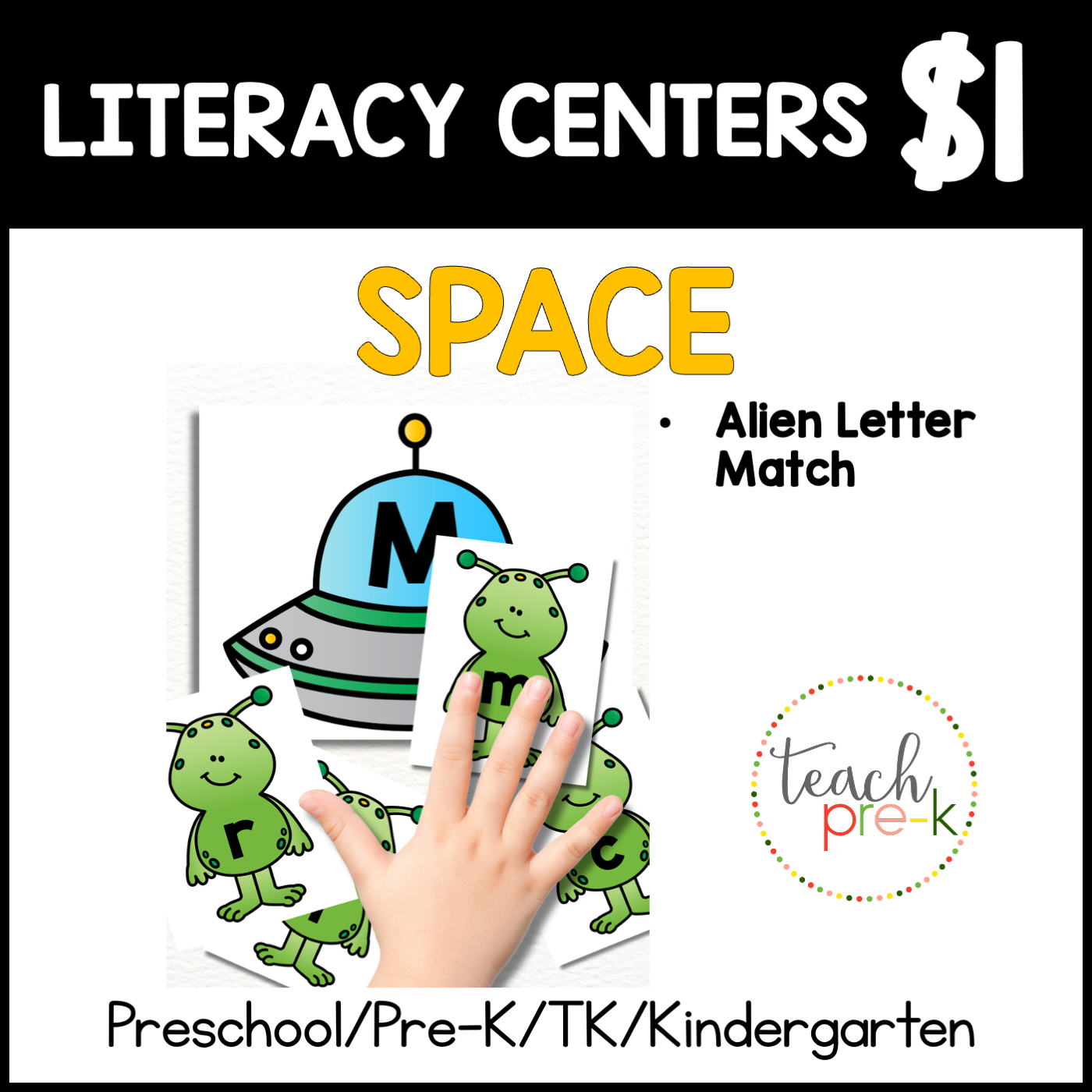 Space Literacy Centers/Alien Letter Match