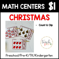 Christmas Math Centers/Count & Clip