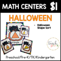 Halloween Math Centers/Shape Sorting Mats