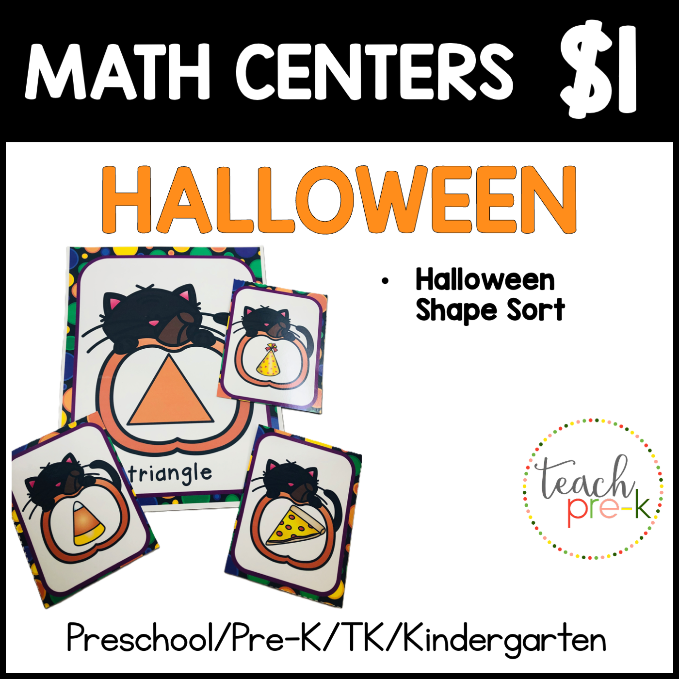 Halloween Math Centers/Shape Sorting Mats
