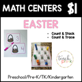 Easter Math Centers/Count & Trace, & Count & Stack 1-5 & 1-10
