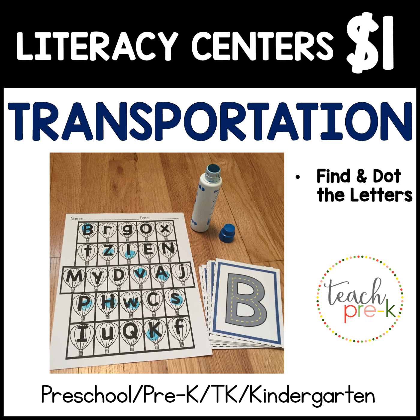 Transportation Literacy Centers/Find & Dot the Letters