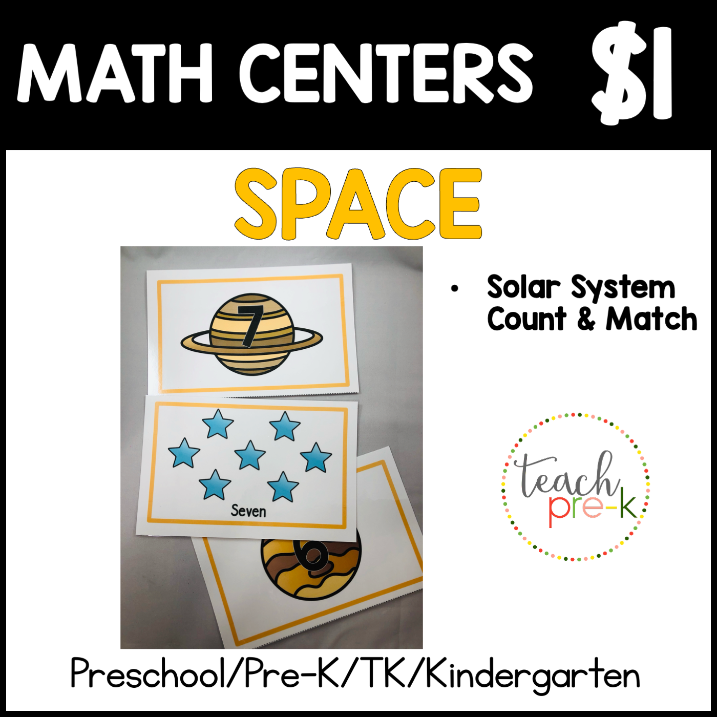 Space Math Centers/Solar System Count & Match
