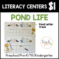 Pond Life Centers/ Letter Find & Trace