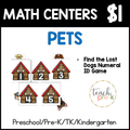 Pets Math Centers/Find the Dogs Number ID Game 0-20