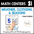 Weather Math Centers/Count & Match