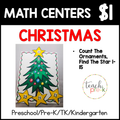 Christmas Math Centers/Count the Ornaments & Find the Star