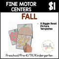 Fall Fine Motor Centers/Biggie Beads Picture Patterns