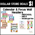 Calendar & Focus Wall Headers