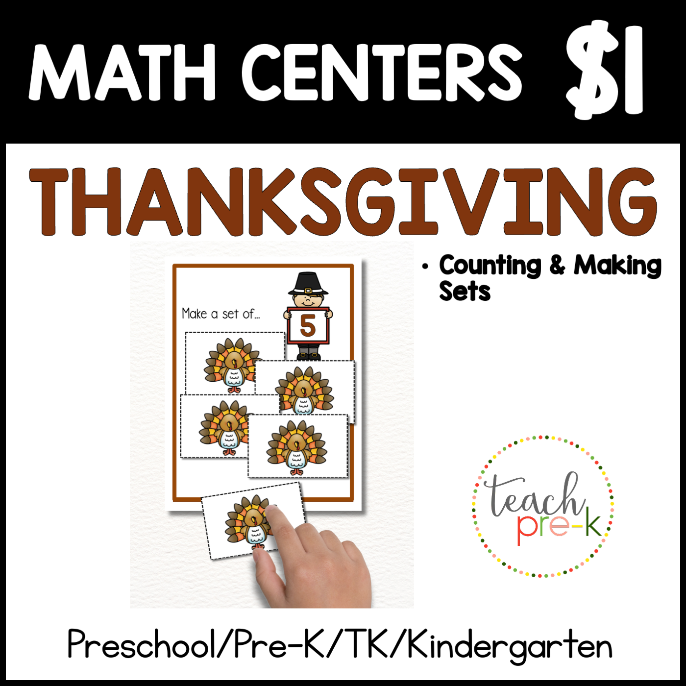 Thanksgiving Math Centers/Counting & Making Sets