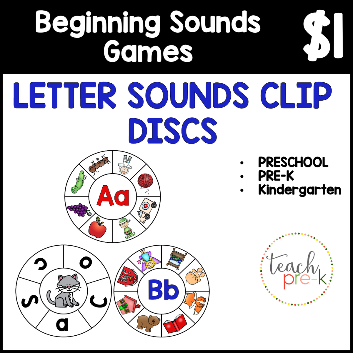 Alphabet Resources/Letter Sounds Clip Discs