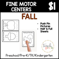 Fall Fine Motor Centers/Push Pin Pictures