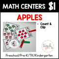 Apple math Centers/Count & Clip