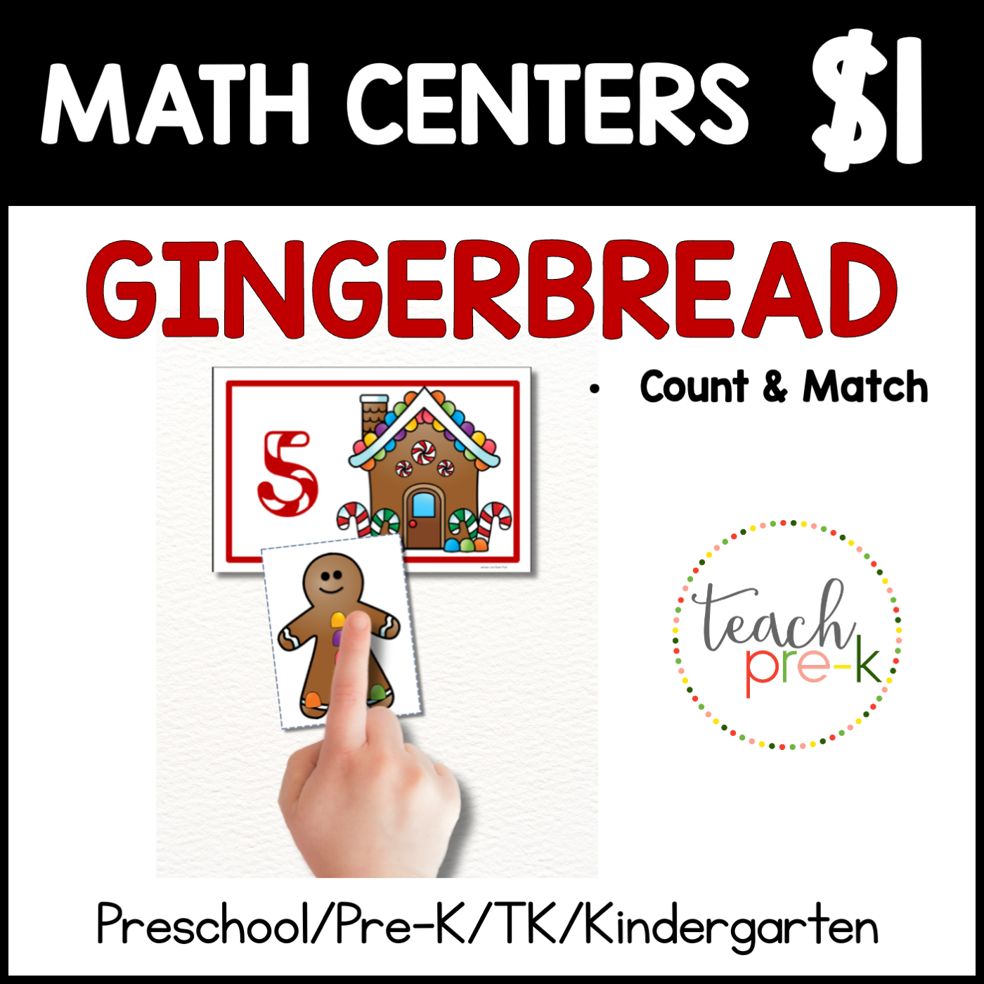 Gingerbread Math Centers/Count the Candies on the Gingerbread Man to Find His House