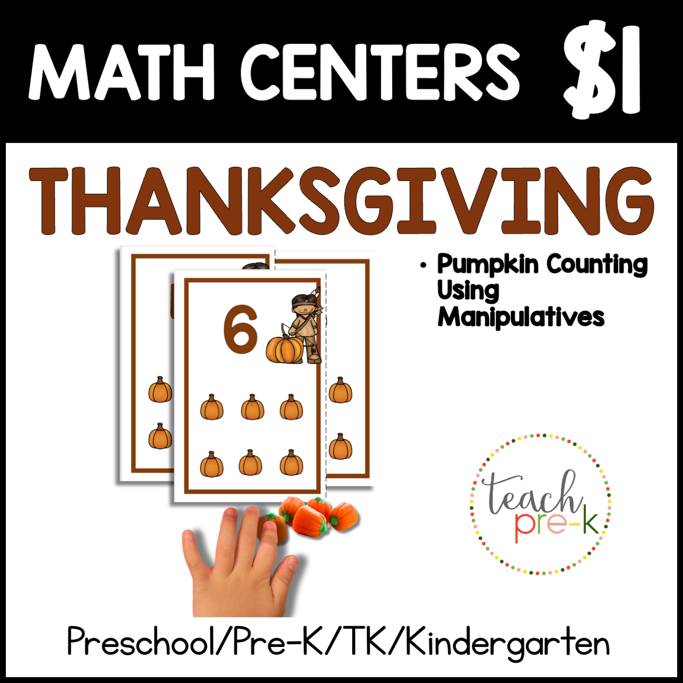 Thanksgiving Math Centers/Pumpkin Counting Using Manipulatives