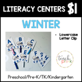 Winter Literacy Centers/Lowercase Letter Clip-Yeti Theme