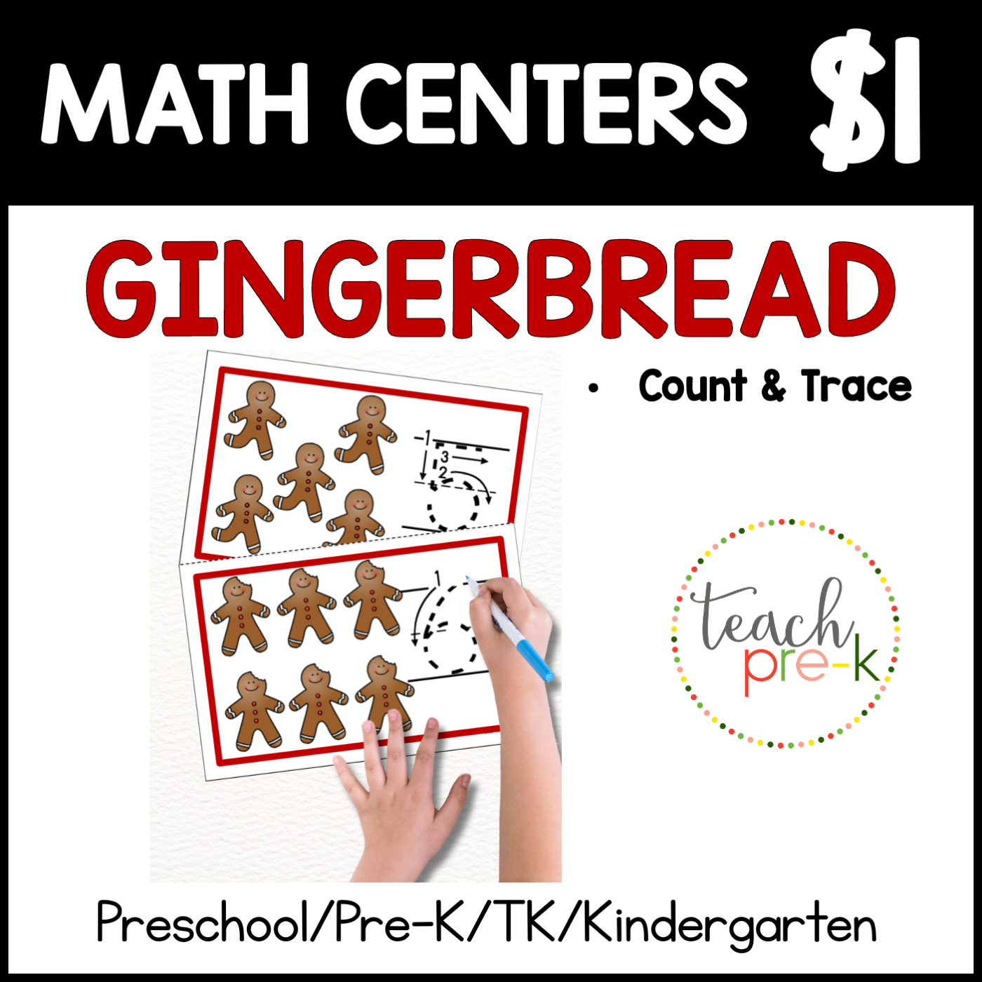 Gingerbread Math Centers/ Count & Trace