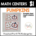 Pumpkin Math Centers/Pumpkin Seeds Count & Match