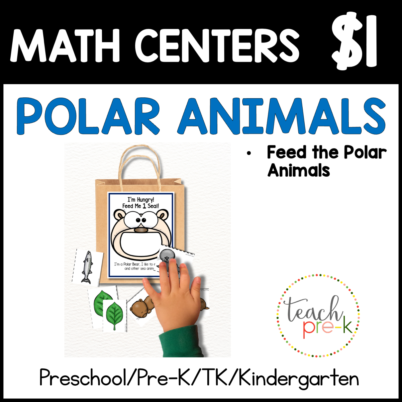 Polar Animals Math Centers/Feed the Hungry Polar Animals