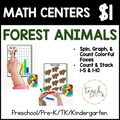 Forest Animals Math Centers/Spin, Graph & Count, & Stack &b Count 1-5, & 1-10