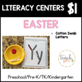 Easter Literacy Centers/Cotton Swab Letters