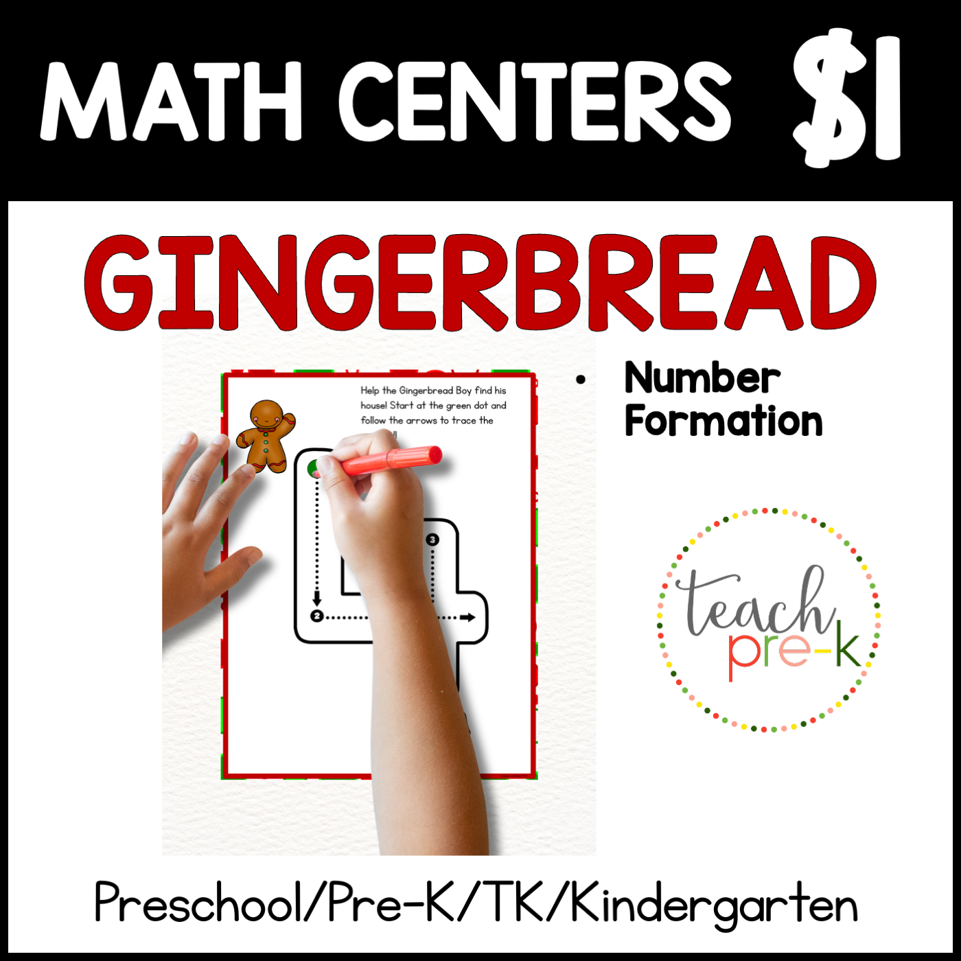 Gingerbread Math Centers/Correct Formation Number 0-9