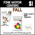 Fall Fine Motor Centers/Trace, Count & Build & Tangram Patterns
