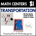 Transportation Math Centers/Fill the Boats Count & Float, & Count & Trace