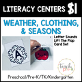 Weather Literacy Centers/Letter Sounds Lift The Flap Cards