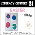 Easter Literacy Centers/Letter & Sounds Match Eggs