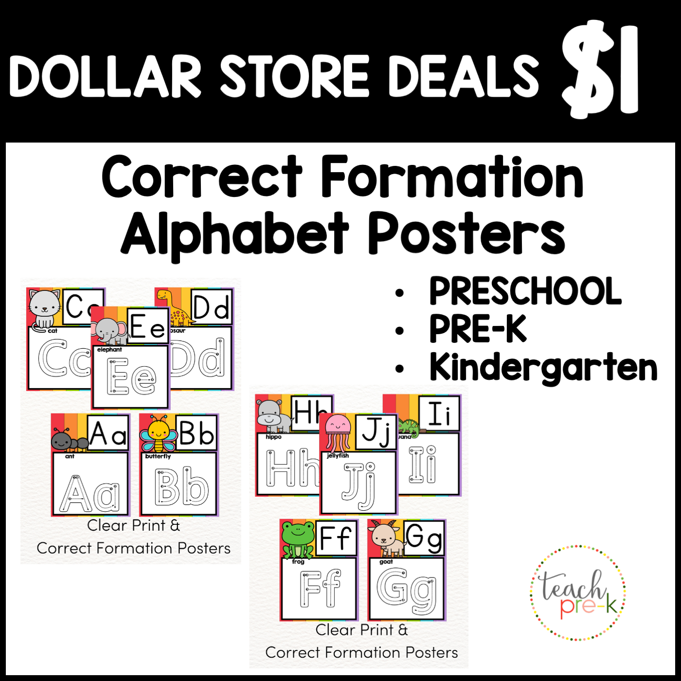 Correct Formation Alphabet Posters