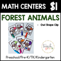 Forest Animals Math Centers/Owl Shape Clip