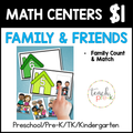 Family & Friends Math Centers/Count & Match