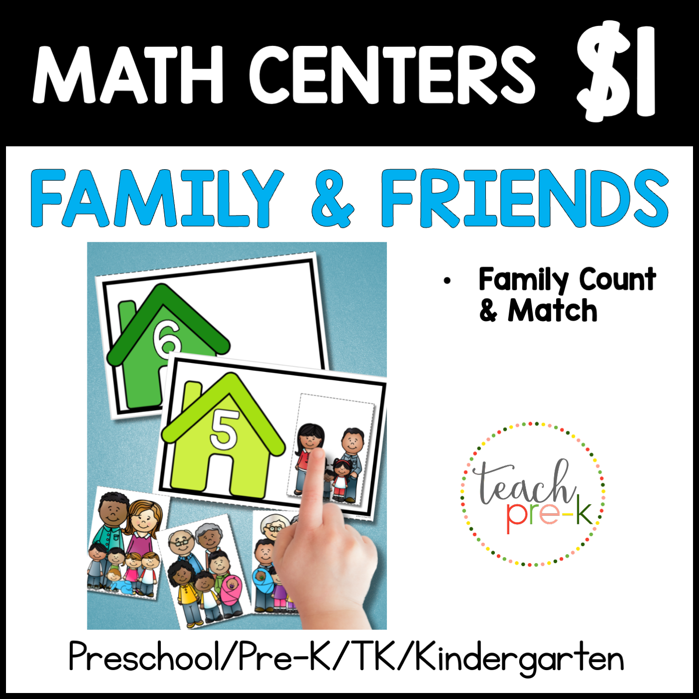 Family & Friends Math Centers/Count & Match