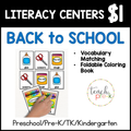 BTS Literacy Centers/Vocabulary Matching & Foldable Coloring Book