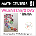Valentine's Day Math Centers/Count & Link Candy Hearts