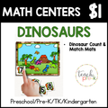 Dinosaur Math Centers/Dinosaur Count & Match Mats